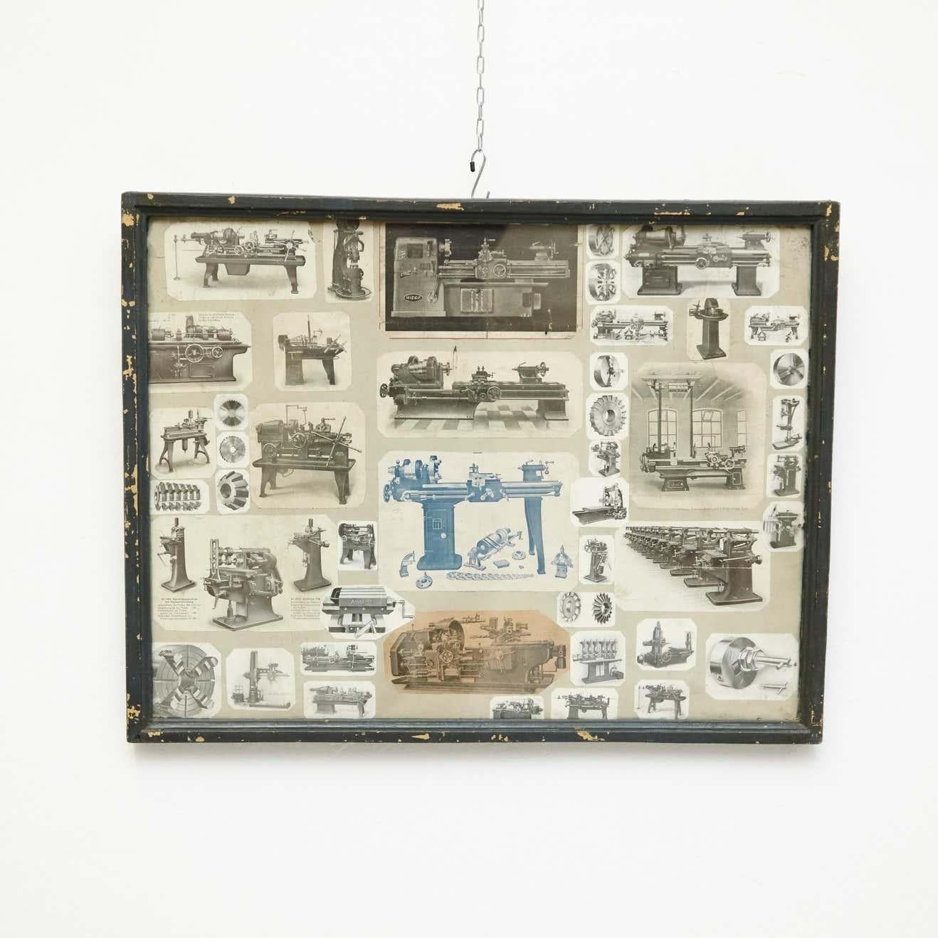 Composición de collage de máquinas antiguas francesas de principios del siglo XX en venta 2