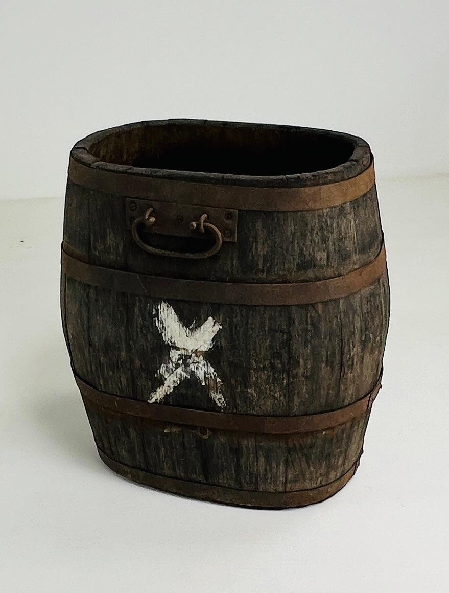 Early 20th Century French Apple Harvesting Barrel For Sale 3