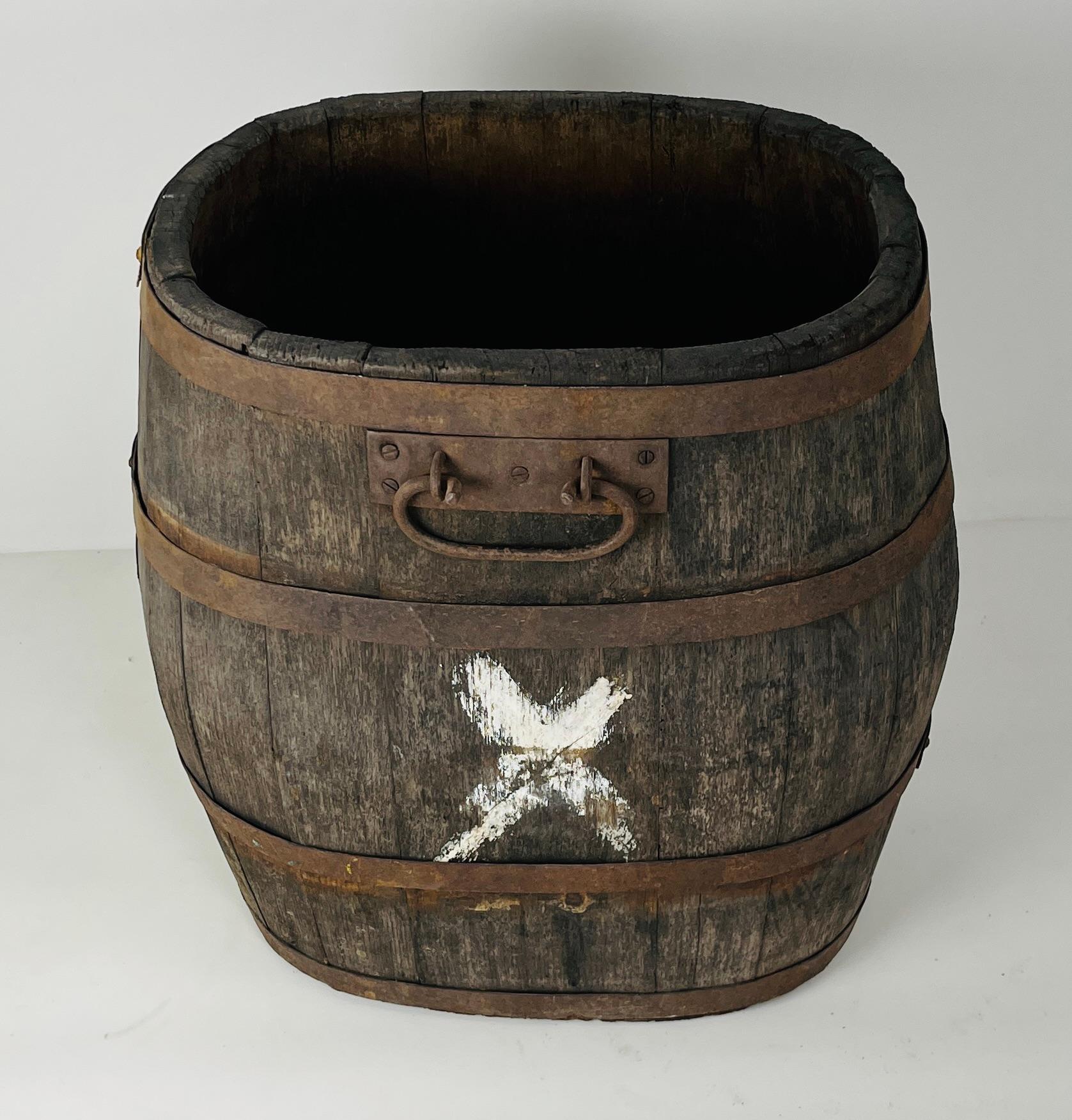 Early 20th Century French Apple Harvesting Barrel For Sale 4