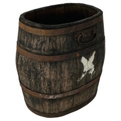 Antique Early 20th Century French Apple Harvesting Barrel