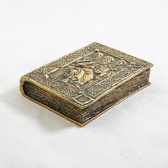 Early 20th Century French Art Deco Bronze Book Box Signed Max Le Verrier
