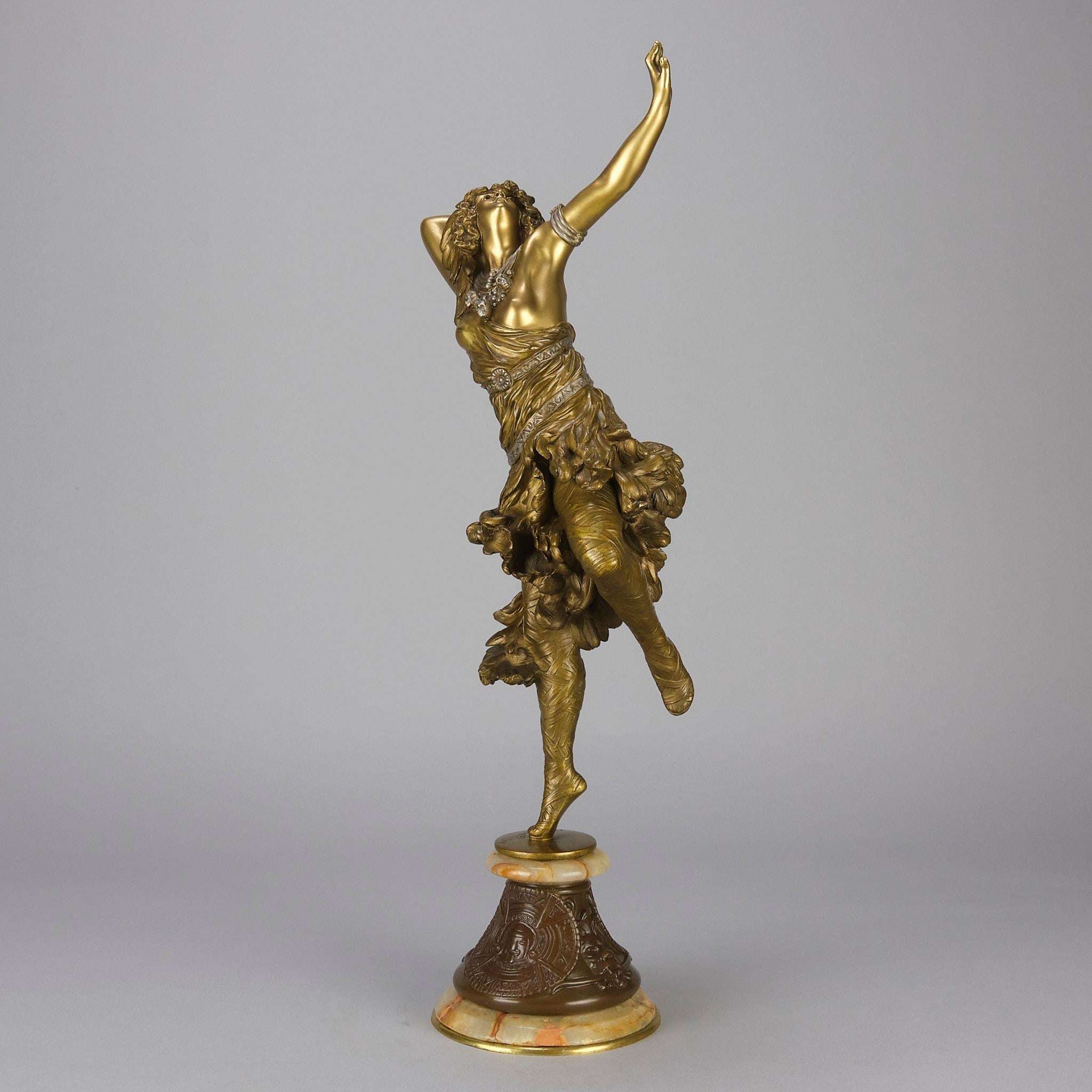 Cast Early 20th Century French Art Deco Bronze entitled Sun Dancer by Claire Colinet For Sale