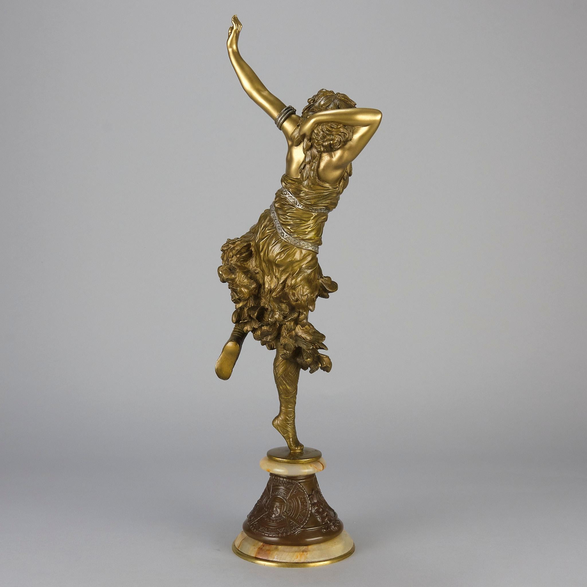 Early 20th Century French Art Deco Bronze entitled Sun Dancer by Claire Colinet For Sale 3