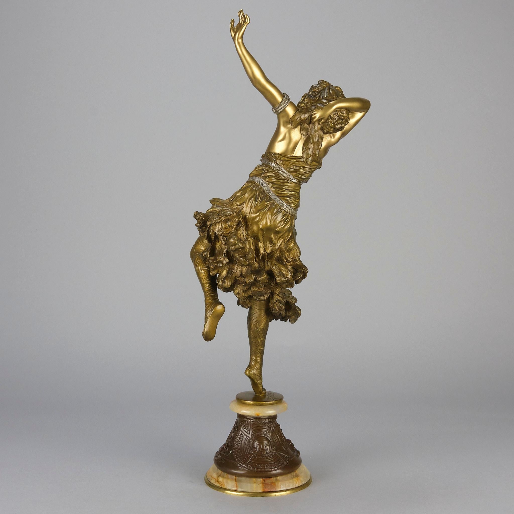 Early 20th Century French Art Deco Bronze entitled Sun Dancer by Claire Colinet For Sale 3