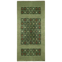 Doris Leslie Blau Collection Early 20th Century French Art Deco Green Wool Rug