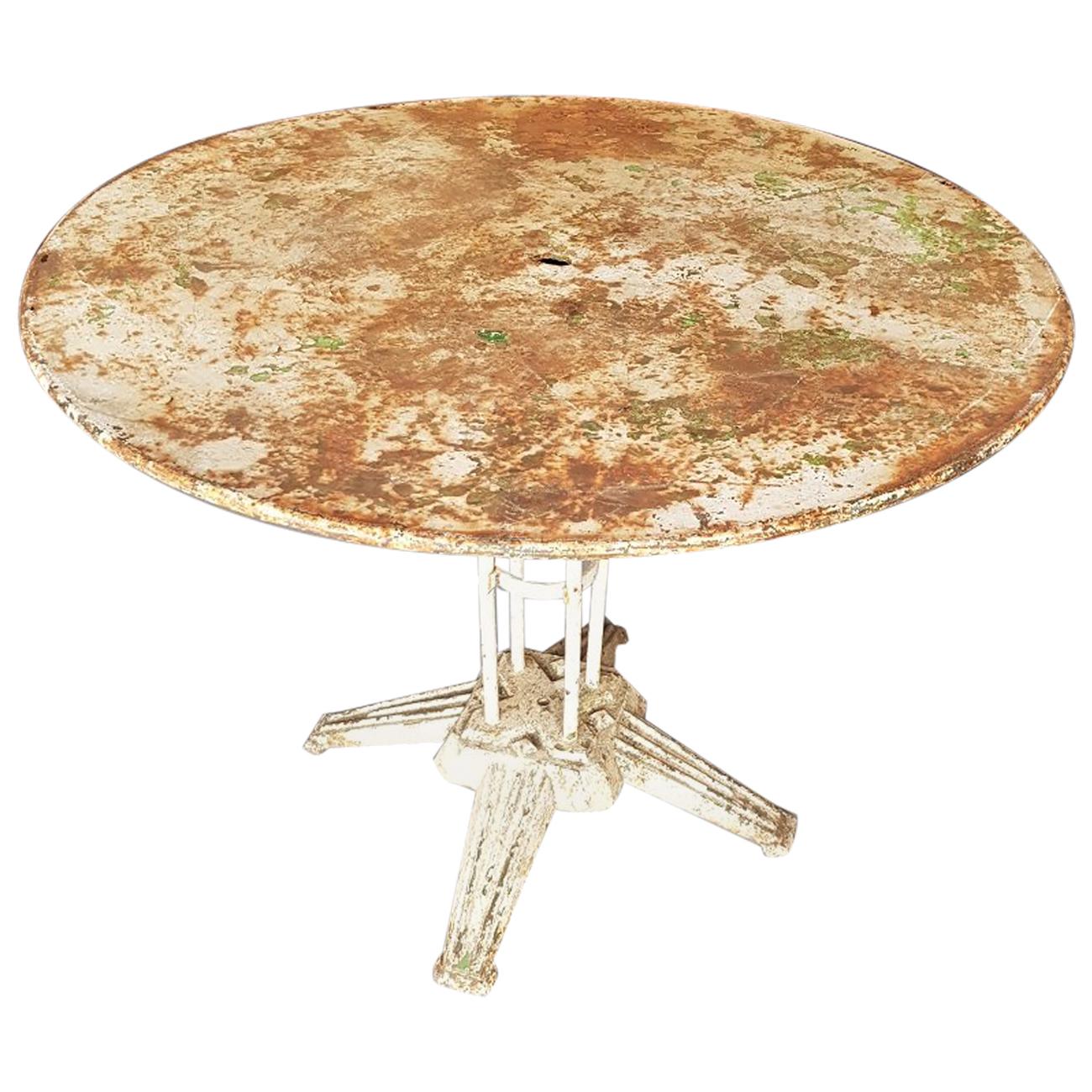 Early 20th Century French Art Deco Metal Garden Table