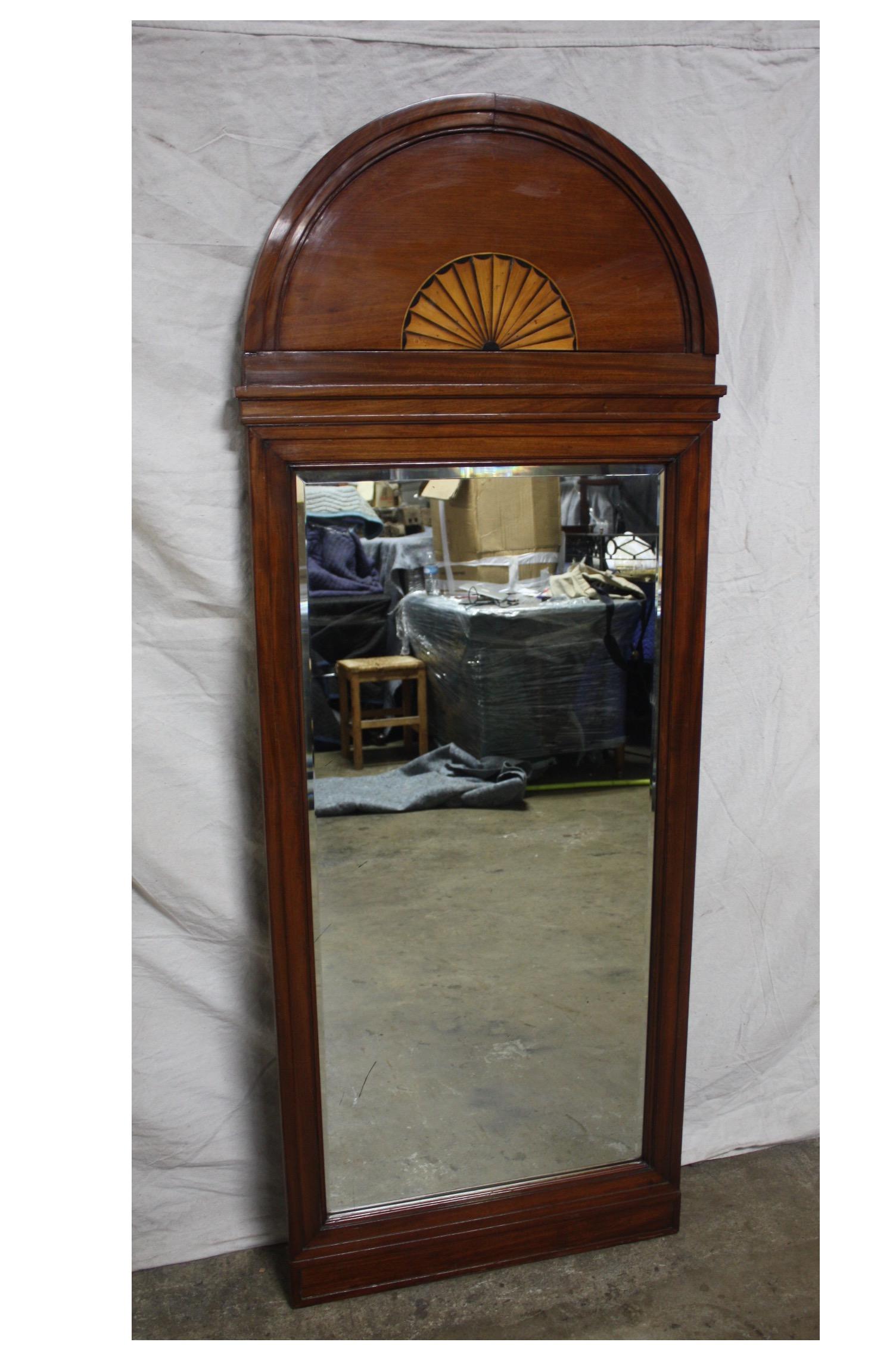 Inlay Early 20th Century French Art Deco Mirror For Sale