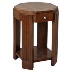 Anfang 20. Jahrhundert Französisch Art Deco Periode Burl Walnuss Beistelltisch, End Tabelle