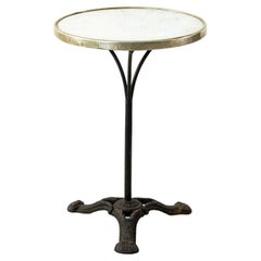 Early 20th Century French Art Deco Period Iron and Marble Bistro Table