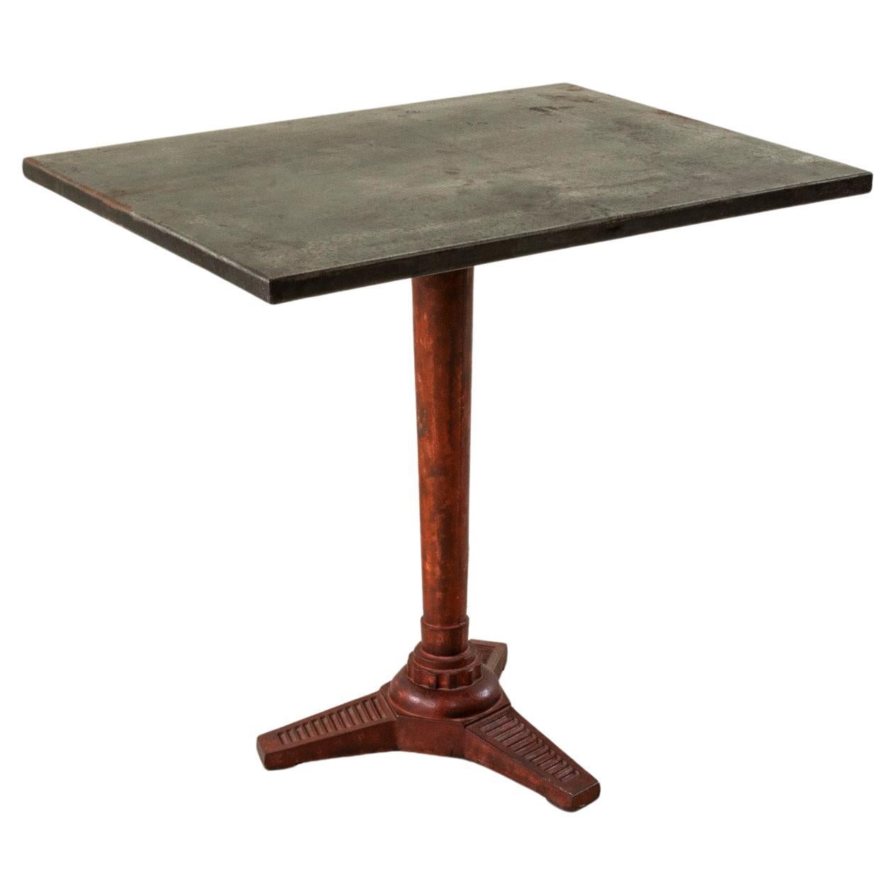 Table de bistrot en fer et métal d'époque Art déco français du début du 20e siècle en vente
