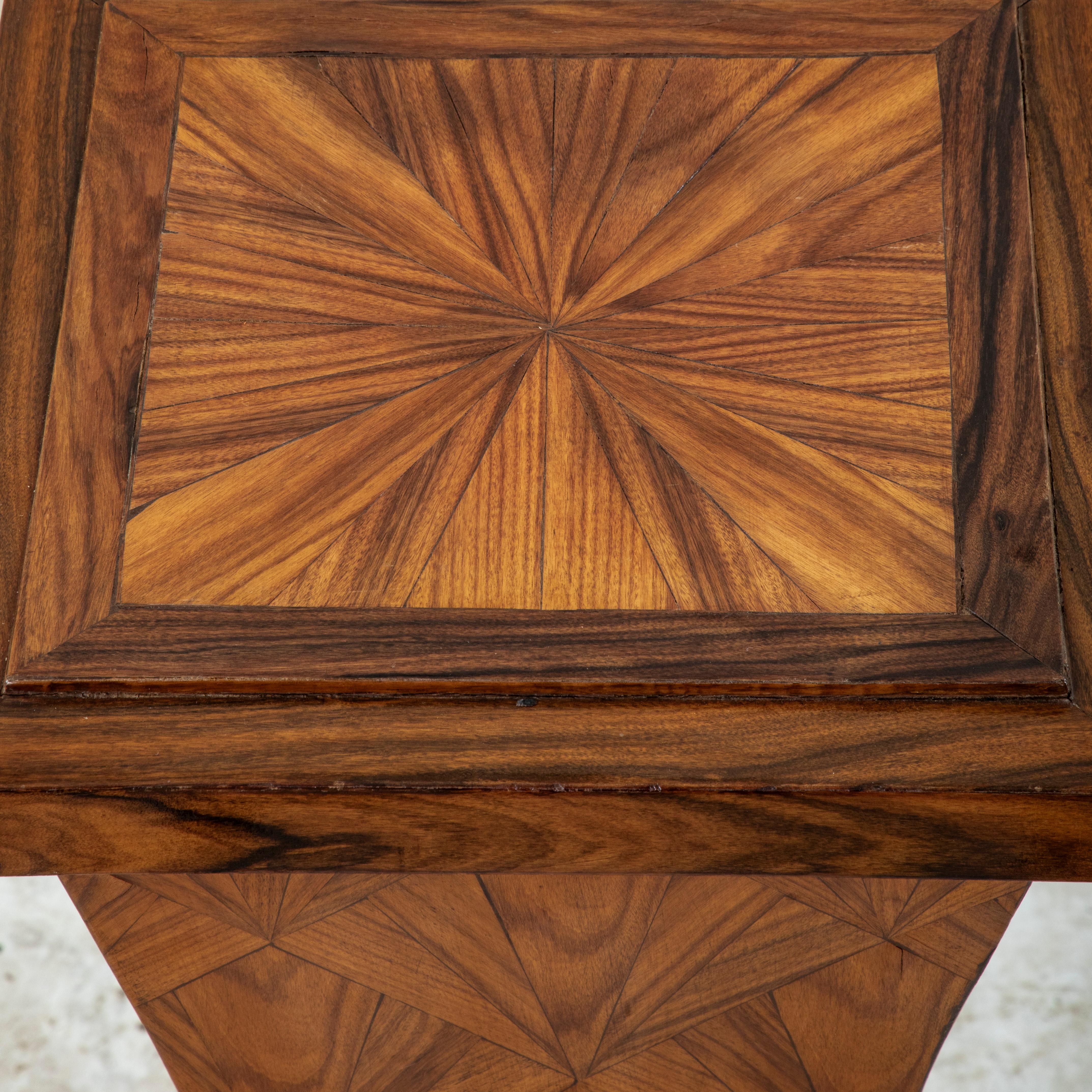 Early 20th Century French Art Deco Period Rosewood and Palisander Pedestal For Sale 5