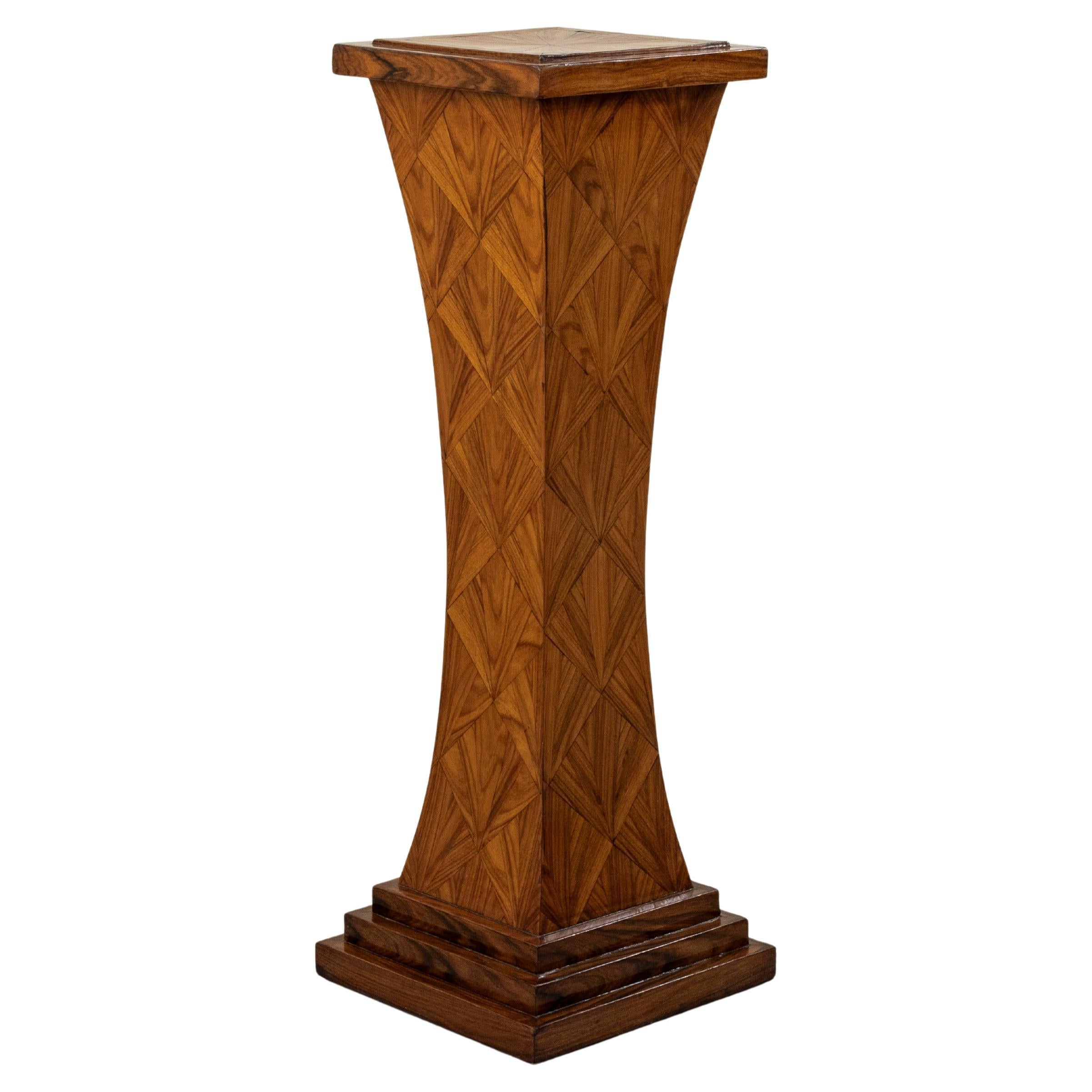 Early 20th Century French Art Deco Period Rosewood and Palisander Pedestal For Sale