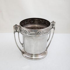 Early 20th Century French Art Deco Silver Plate Champagne Bucket, Wine Cooler