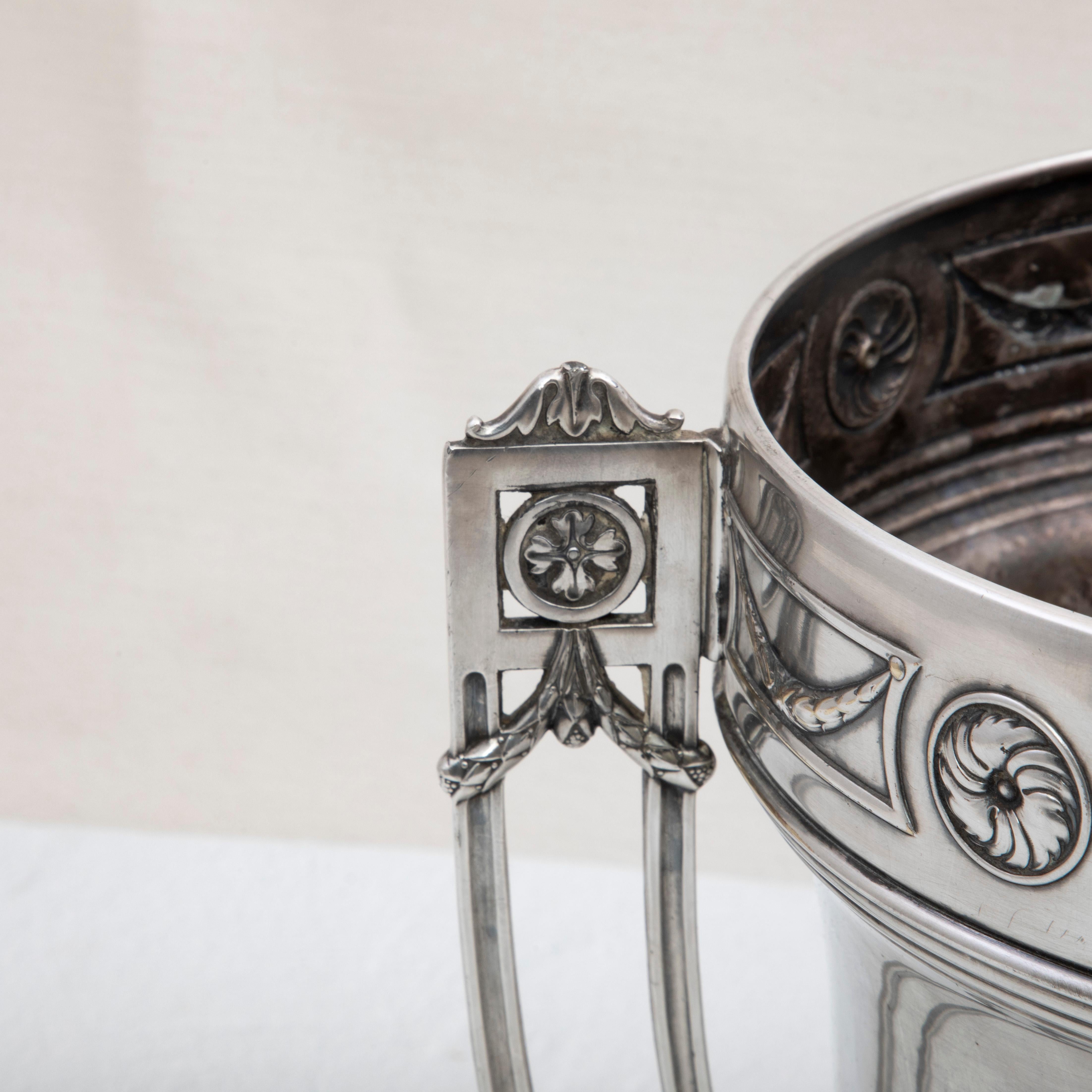 Französischer versilberter Champagnerkübel im Art déco-Stil des frühen 20. Jahrhunderts, Weinkühler im Angebot 3