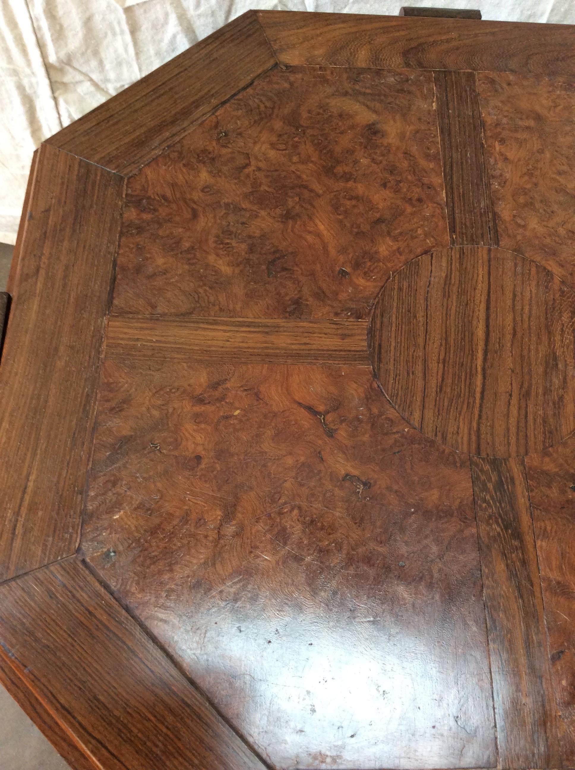 Early 20th Century French Art Deco Walnut Side Table 2