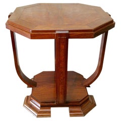 Early 20th Century French Art Deco Walnut Side Table