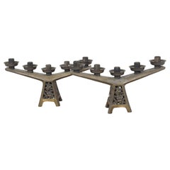 Early 20th Century French Art Nouveau Bronze Candelabra
