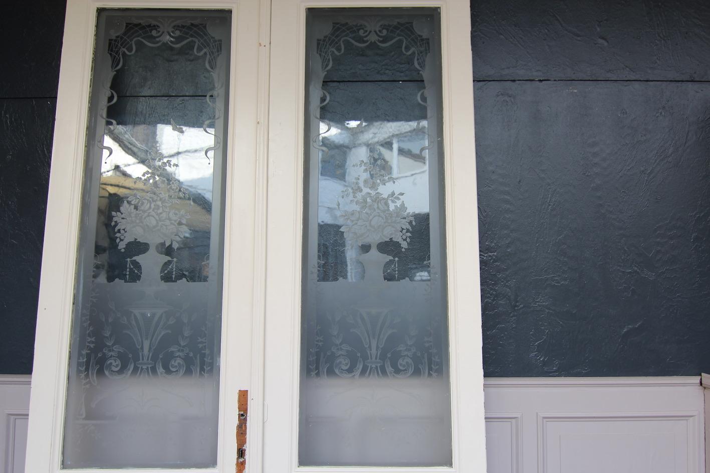 double pantry doors with glass