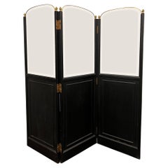Used Early 20th Century French Art Nouveau Folding Screen