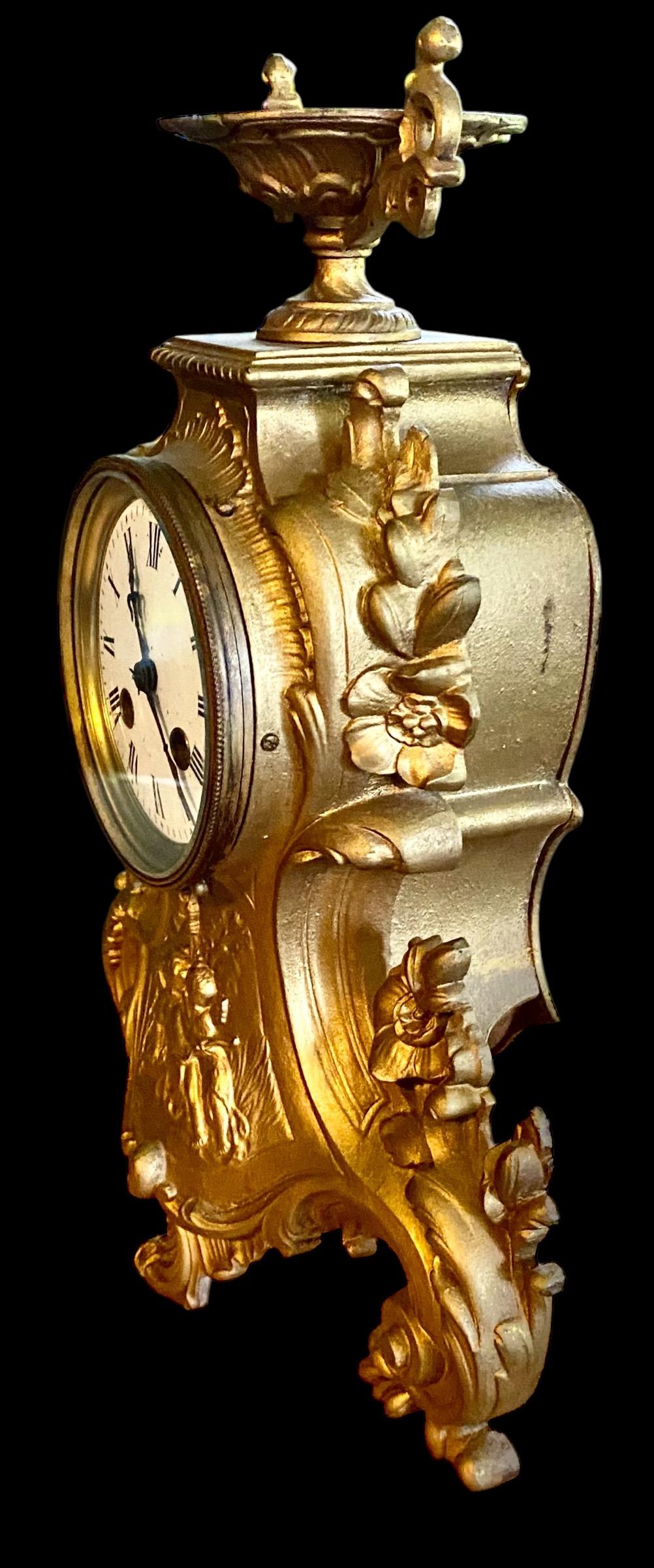 Early 20th Century French Art Nouveau Mantle Clock 6