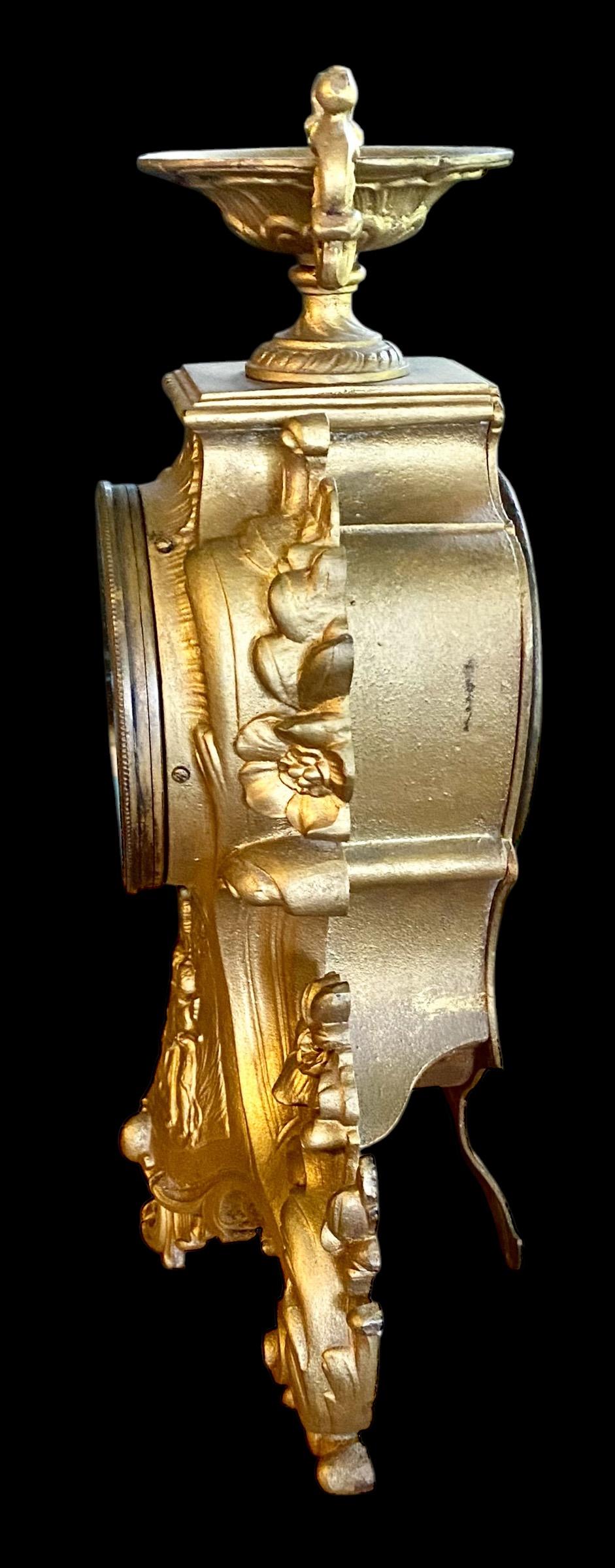 Early 20th Century French Art Nouveau Mantle Clock 7