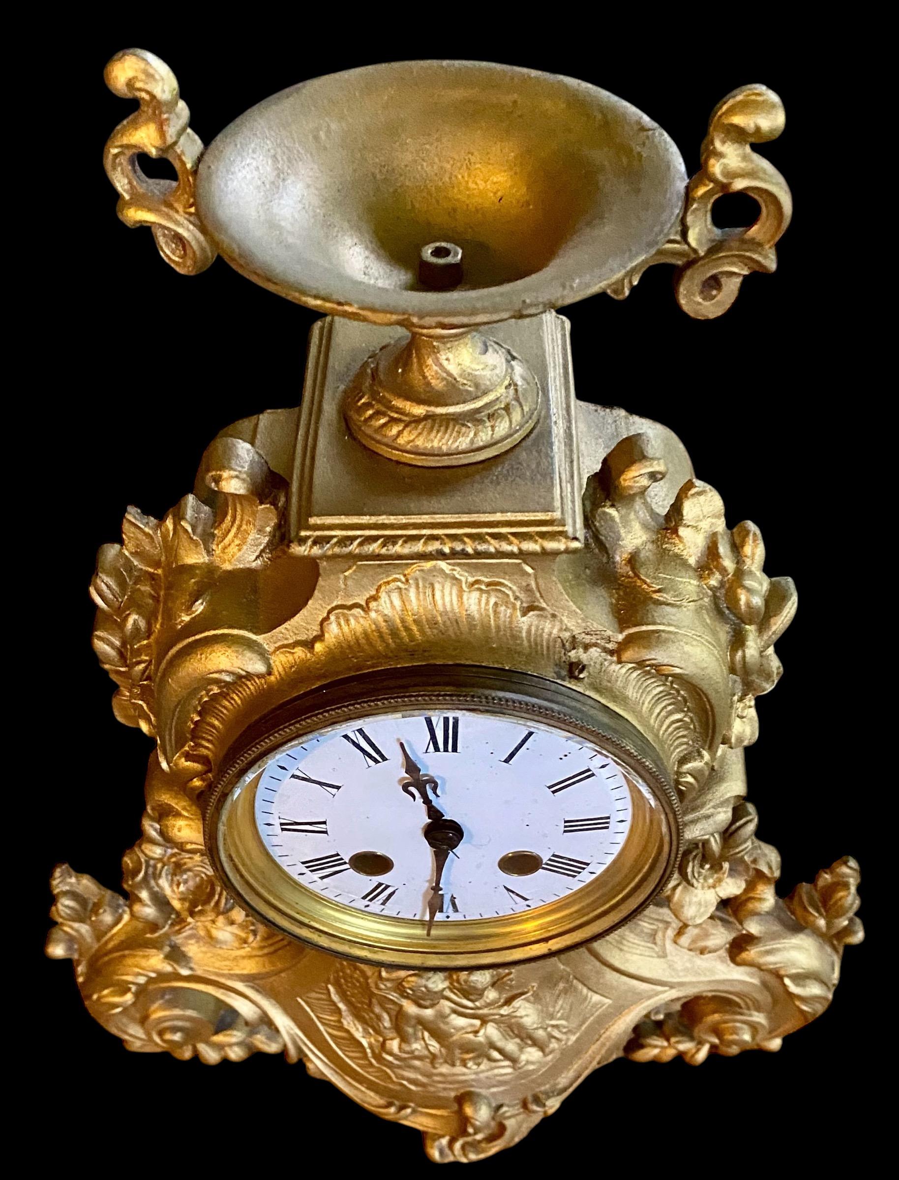 Early 20th Century French Art Nouveau Mantle Clock 11