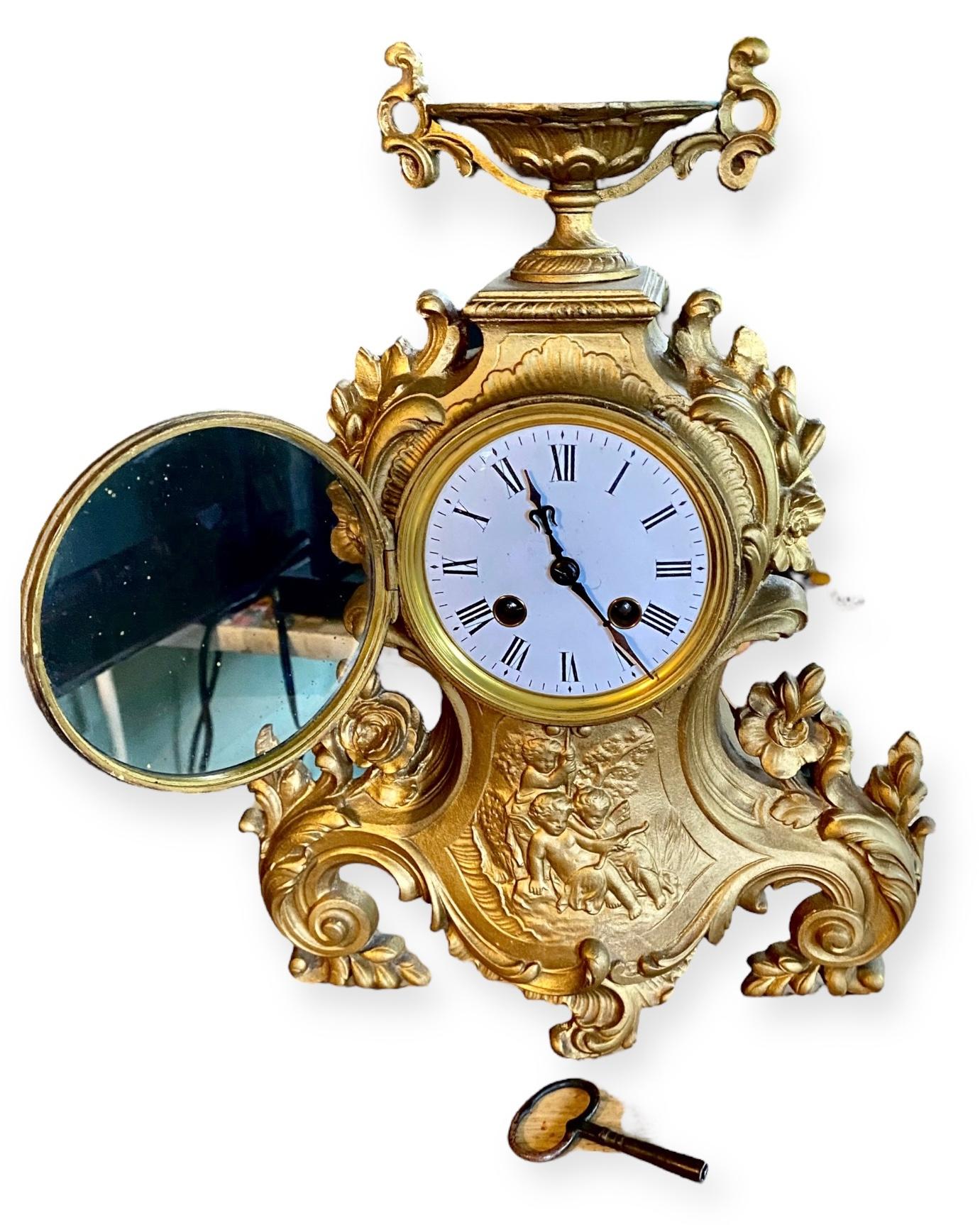 Early 20th Century French Art Nouveau Mantle Clock 12
