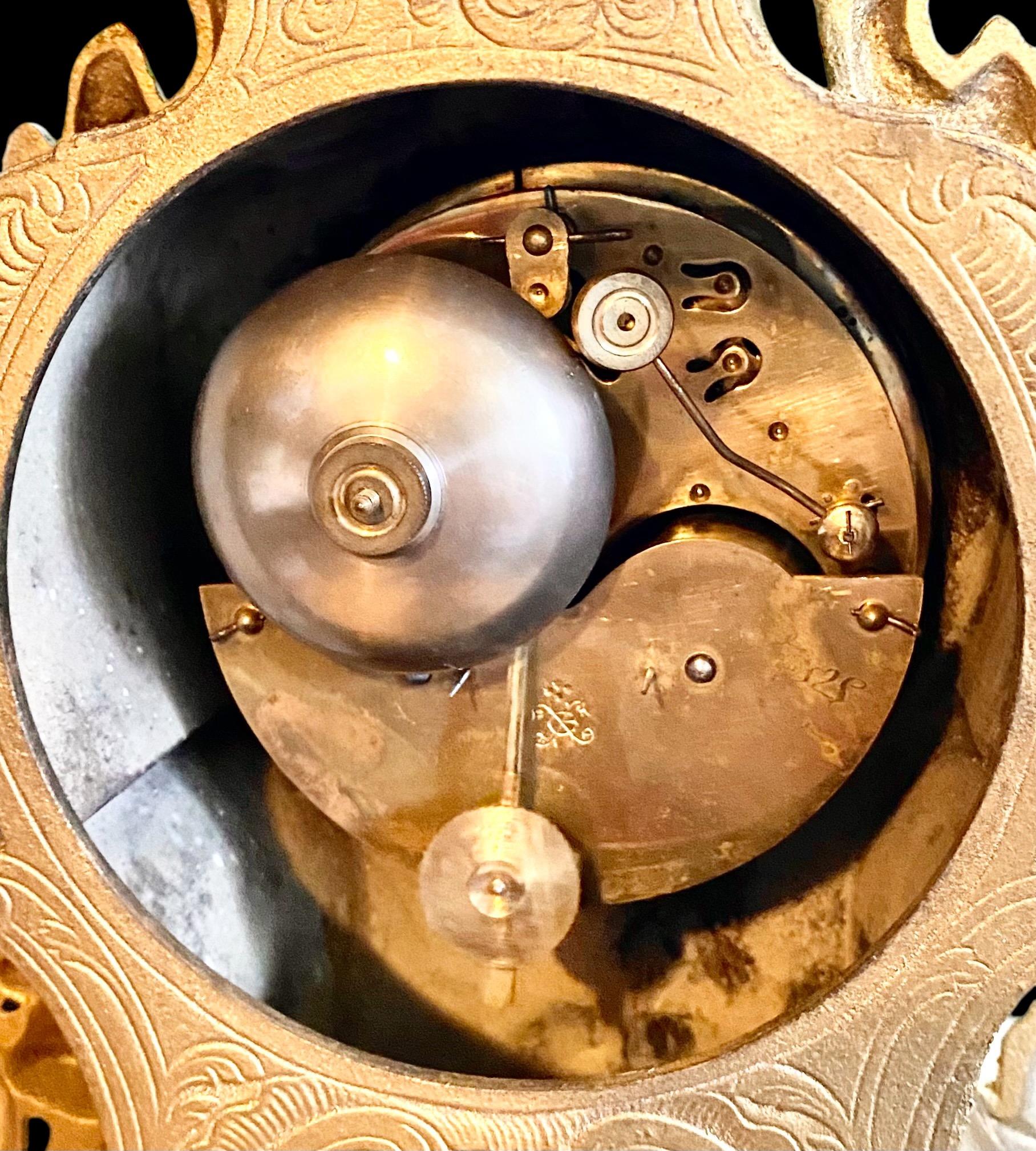 Early 20th Century French Art Nouveau Mantle Clock 1