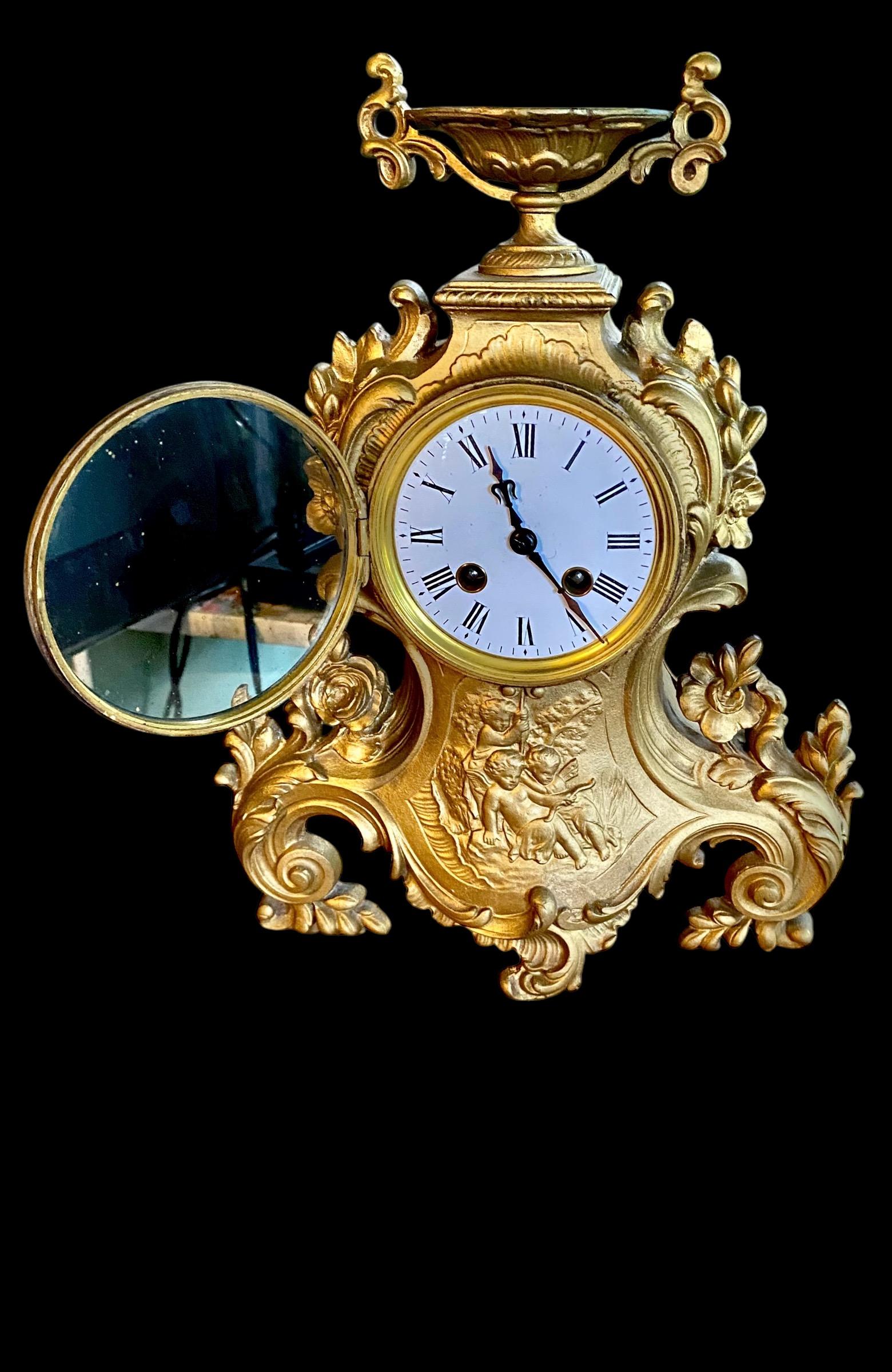 Early 20th Century French Art Nouveau Mantle Clock 2