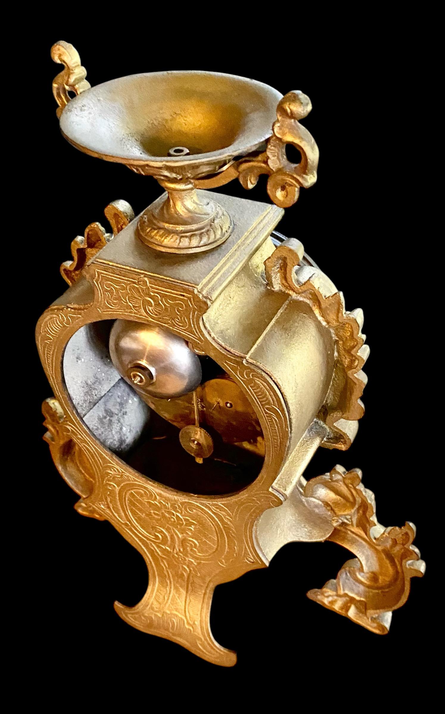 Early 20th Century French Art Nouveau Mantle Clock 3
