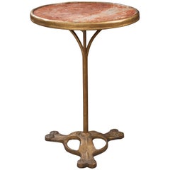 Early 20th Century French Art Nouveau Marble-Top Bistro Table
