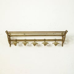 Early 20th Century French Art Nouveau Period Bronze Train Rack, Hat & Coat Rack