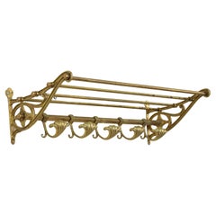 Early 20th Century French Art Nouveau Period Bronze Train Rack, Hat
Coat Rack