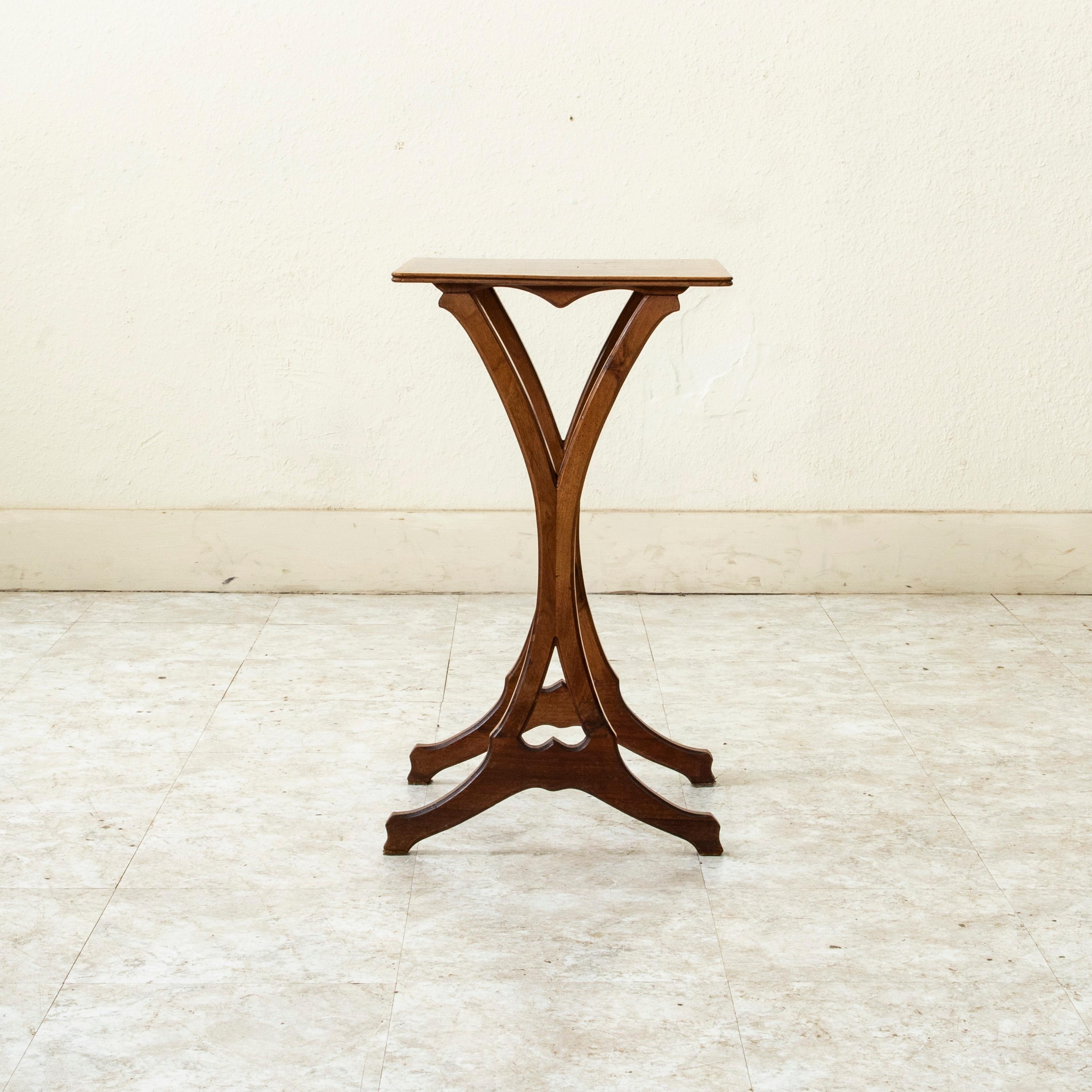 Early 20th Century French Art Nouveau Period Marquetry Side Table, Signed Galle For Sale 2