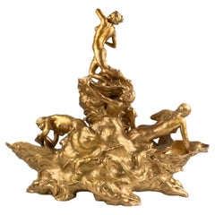 Scultura Art Nouveau francese dei primi del Novecento "La Mer" di Raoul Larche