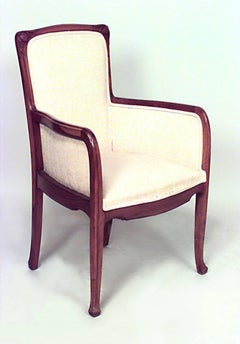 French Art Nouveau Walnut 7-Piece Living Room Set