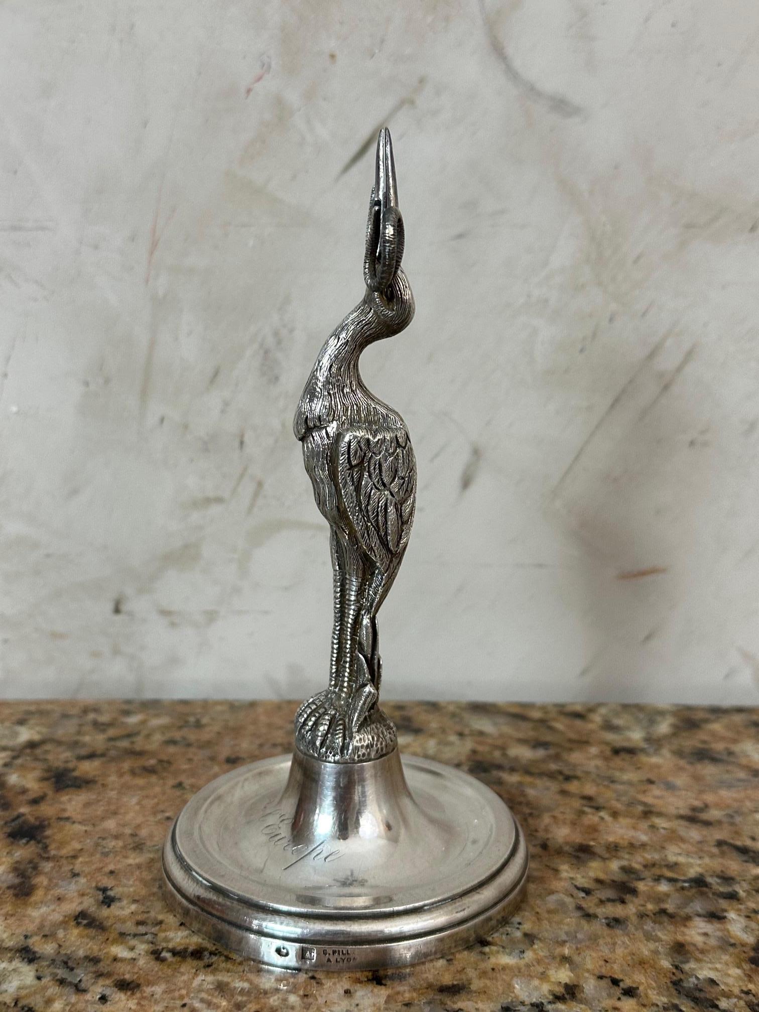 Early 20th century French Art nouveau Silverplate Menu Holder, 1900s For Sale 4