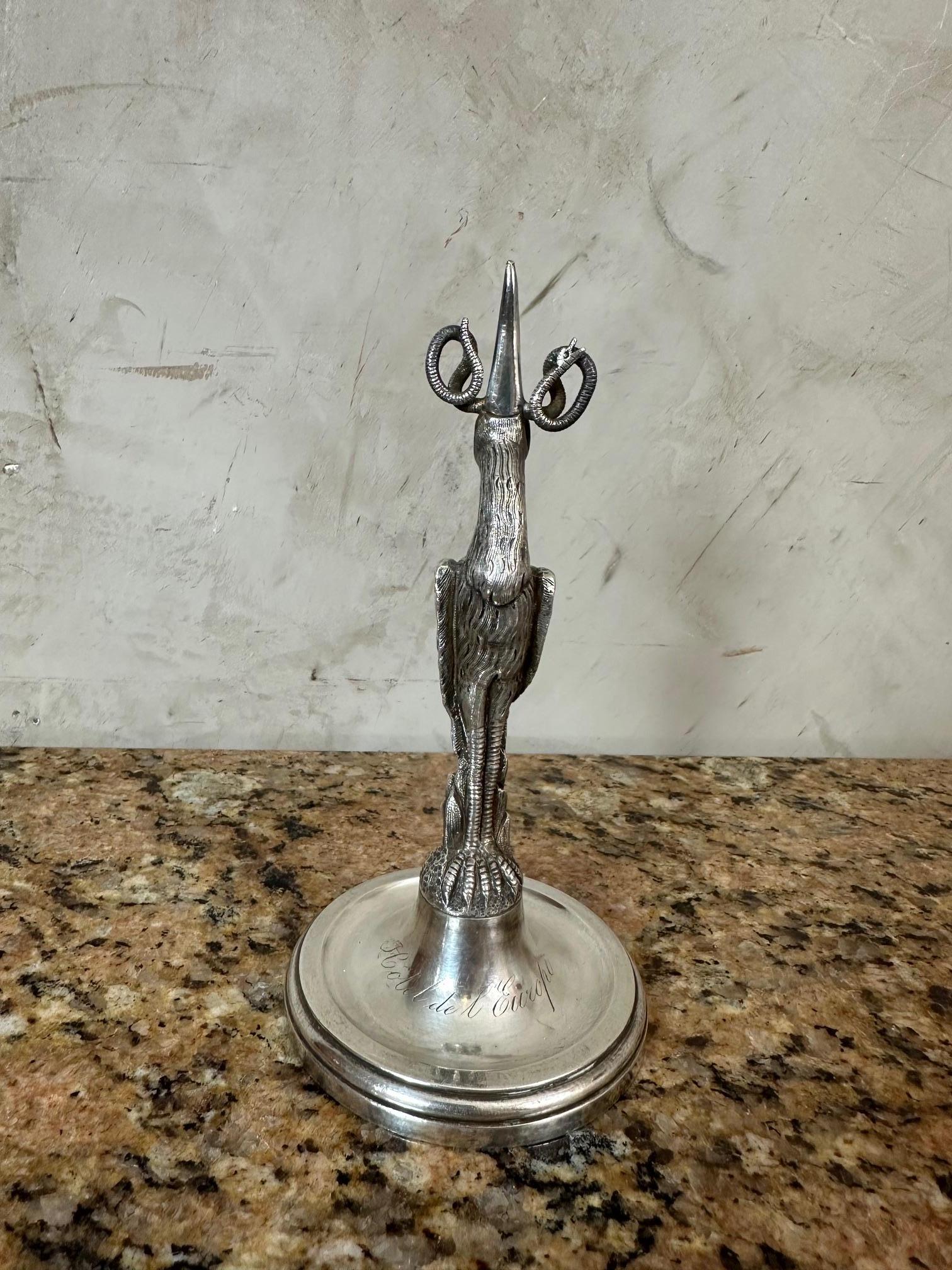 Art Nouveau Early 20th century French Art nouveau Silverplate Menu Holder, 1900s For Sale