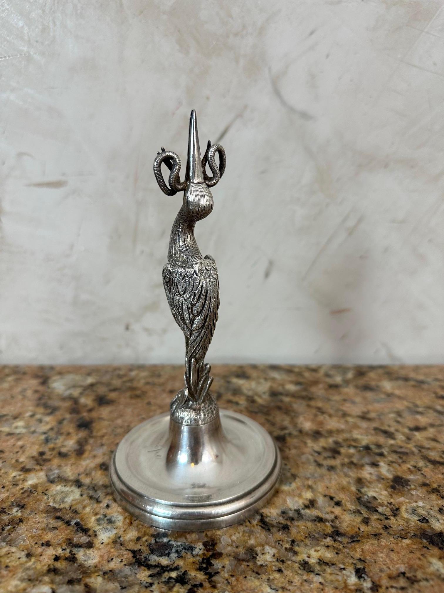 20th Century Early 20th century French Art nouveau Silverplate Menu Holder, 1900s For Sale