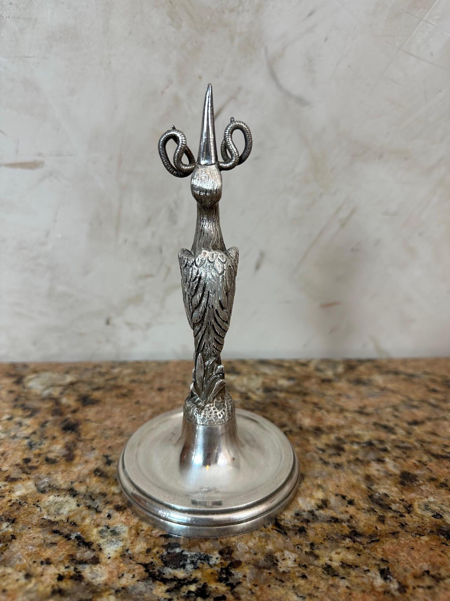 Silver Plate Early 20th century French Art nouveau Silverplate Menu Holder, 1900s For Sale