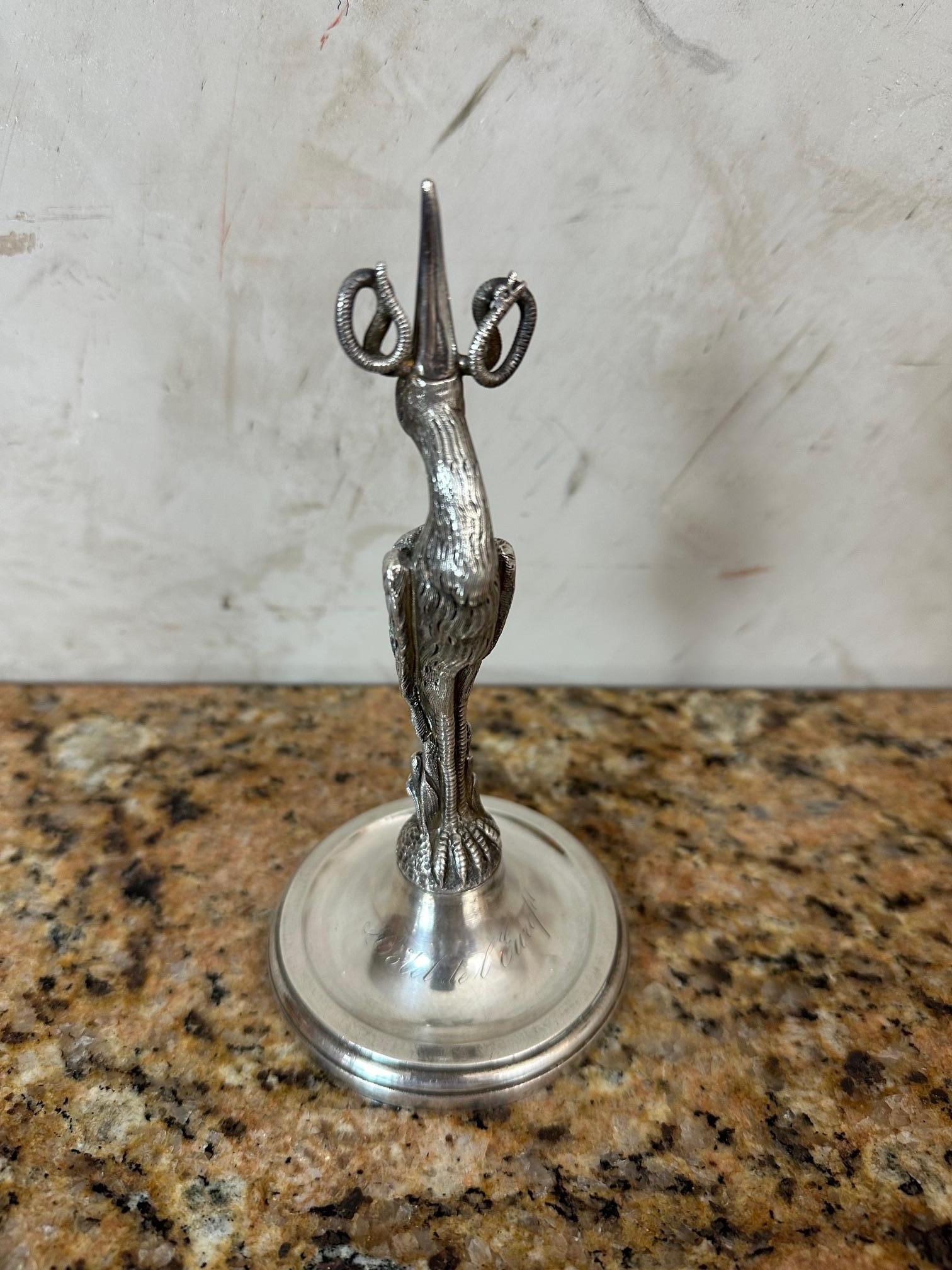 Early 20th century French Art nouveau Silverplate Menu Holder, 1900s For Sale 2