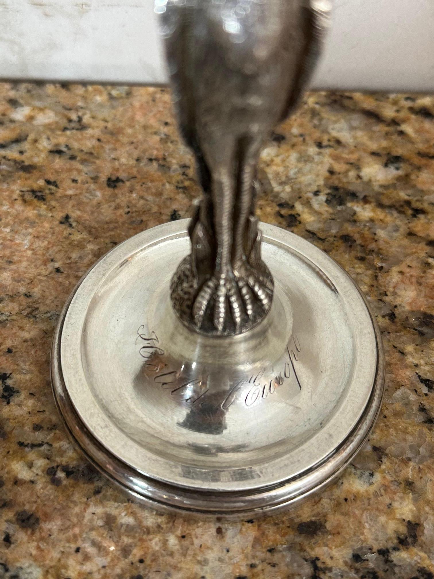 Early 20th century French Art nouveau Silverplate Menu Holder, 1900s For Sale 3