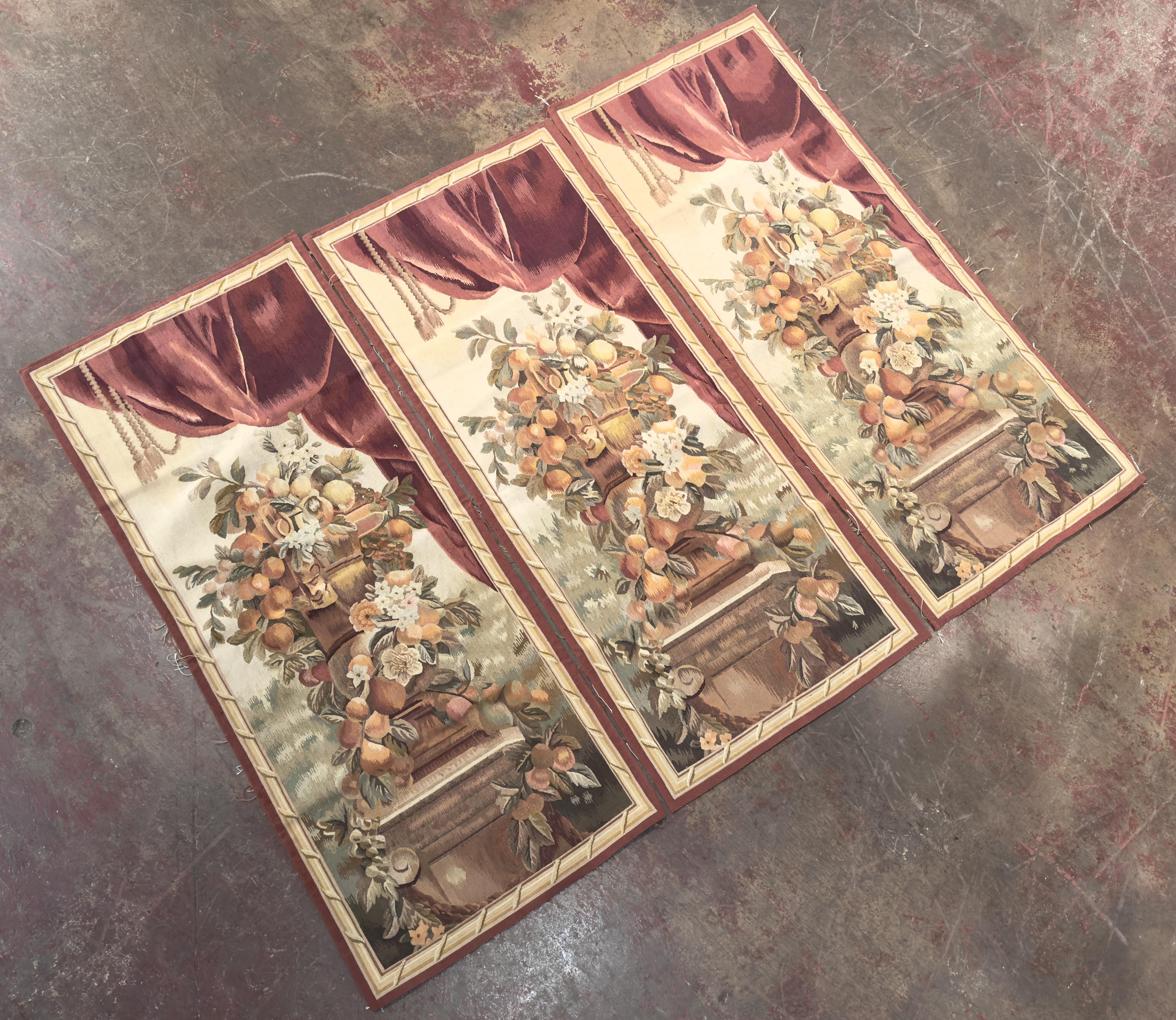 Early 20th Century French Attributed Aubusson Tapestry Wall Panels, Set ...