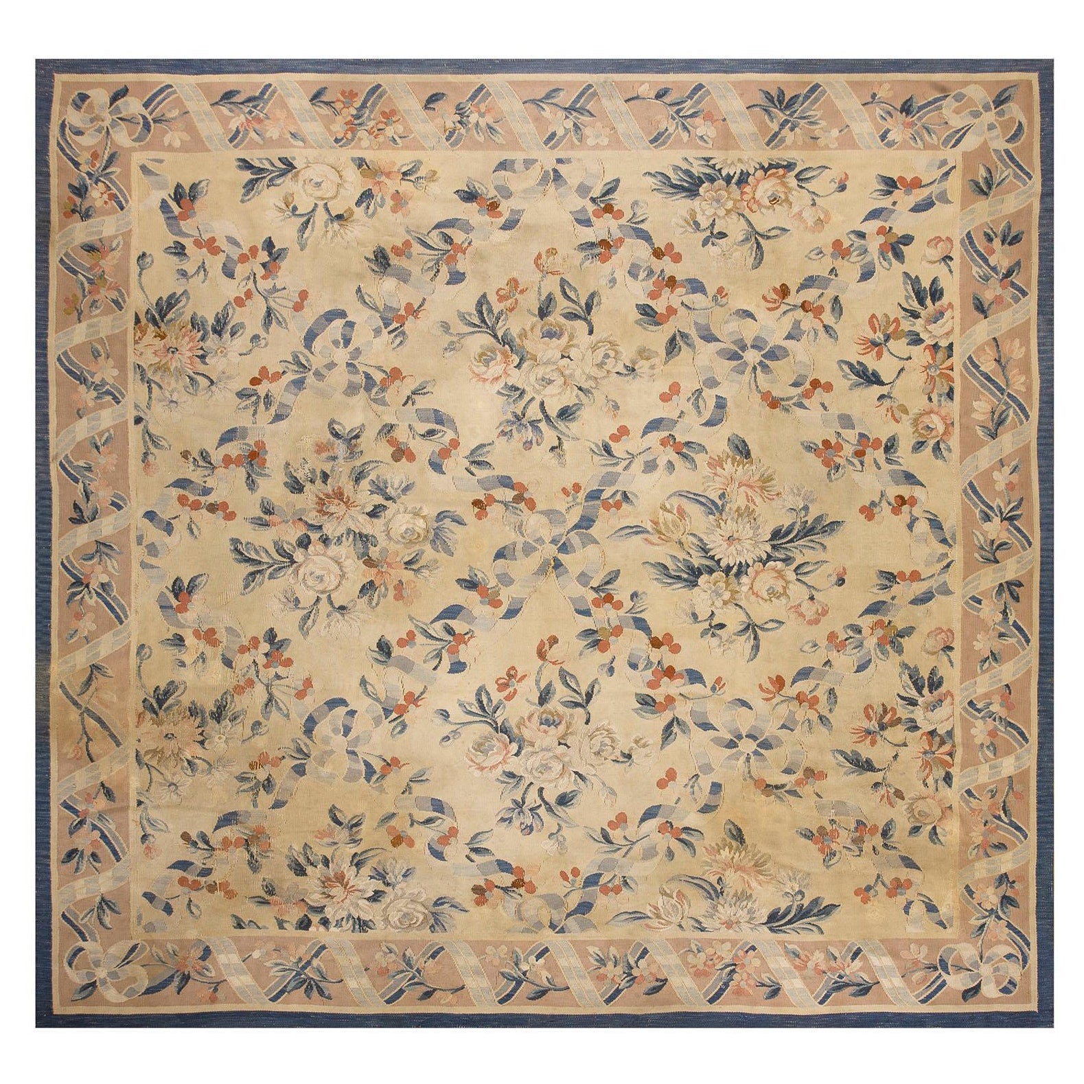Französischer Aubusson-Teppich des frühen 20. Jahrhunderts ( 9'8" x 10'2" - 295 x 310 cm)