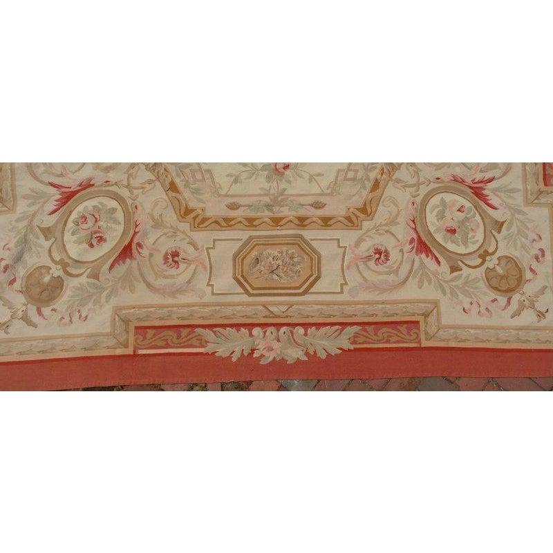 Early 20th Century French Aubusson Carpet Rug In Good Condition For Sale In Hallowell, US