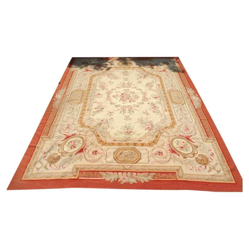Early 20th Century French Aubusson Carpet Rug For Sale