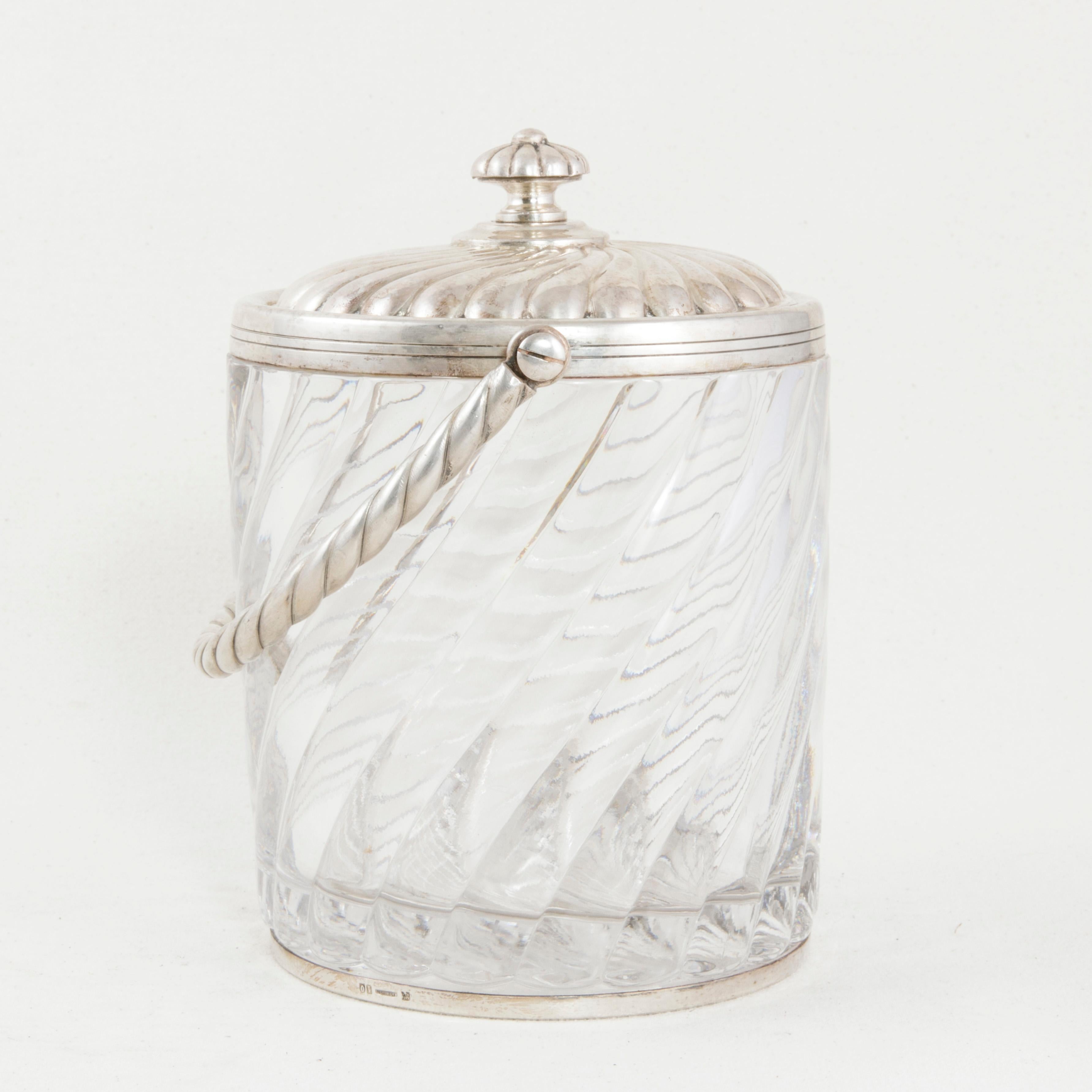 sterling silver ice bucket with lid