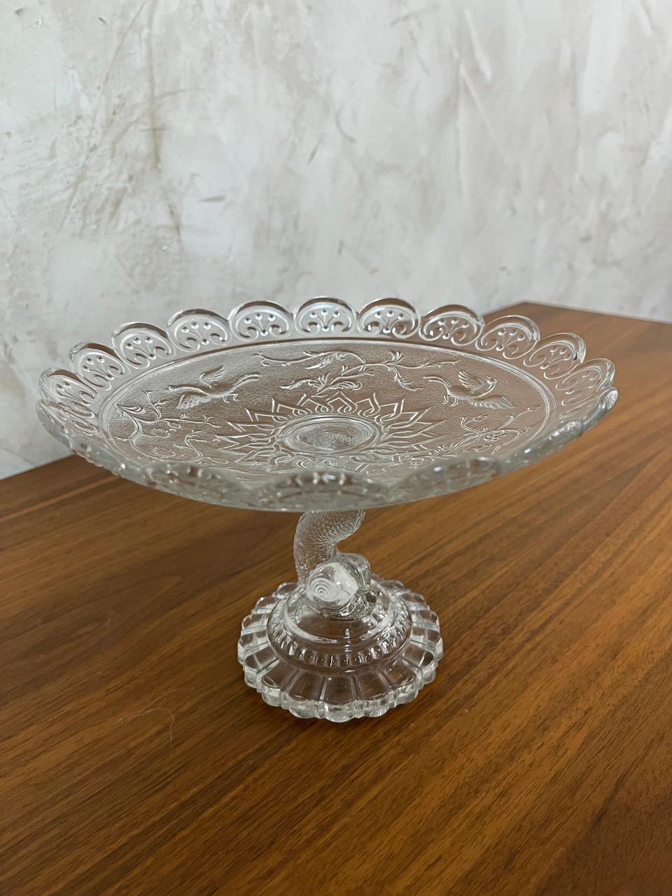 Plat de service en verre de style Baccarat, début du 20e siècle, années 1900 en vente 5