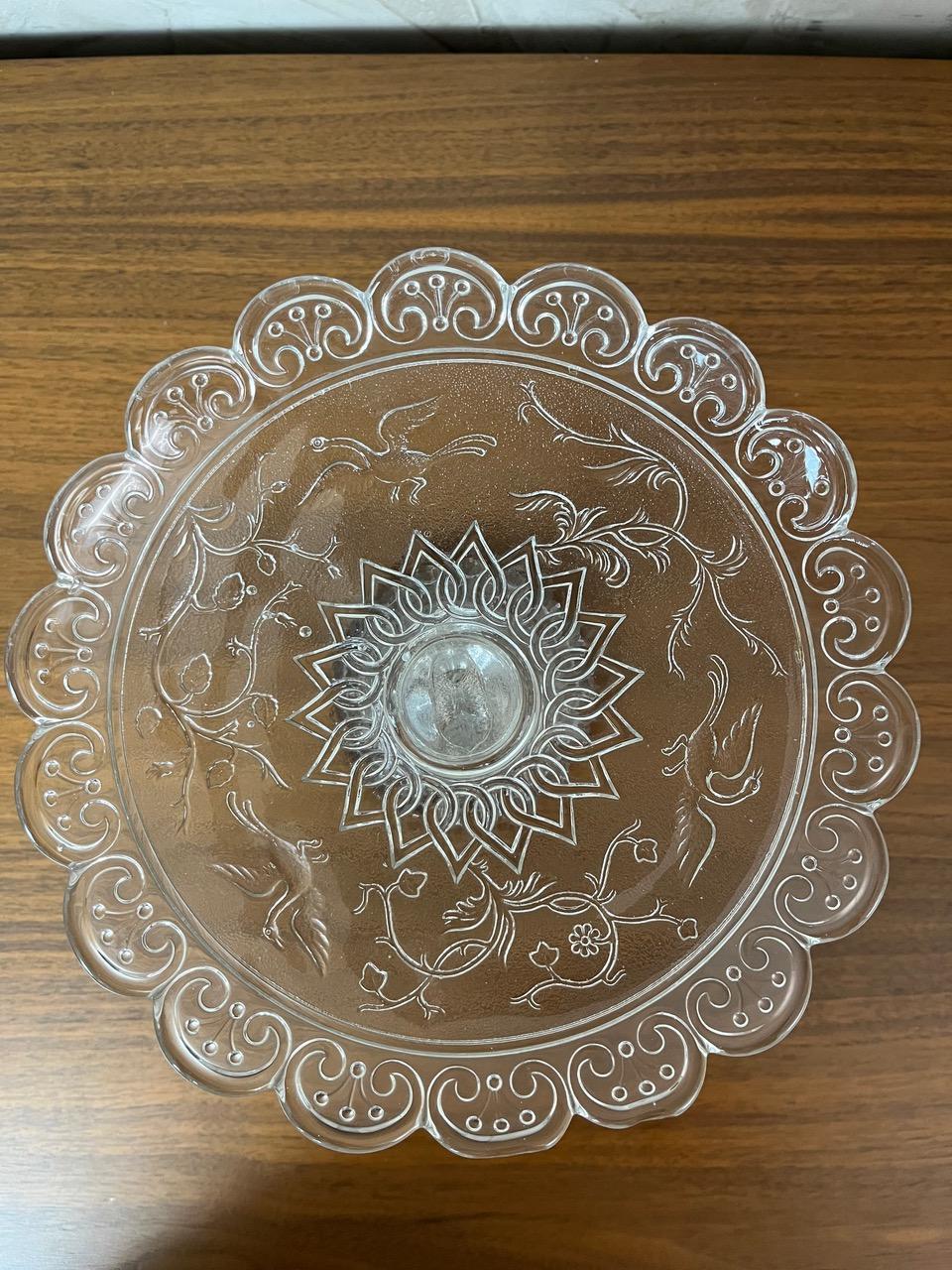 Plat de service en verre de style Baccarat, début du 20e siècle, années 1900 en vente 6