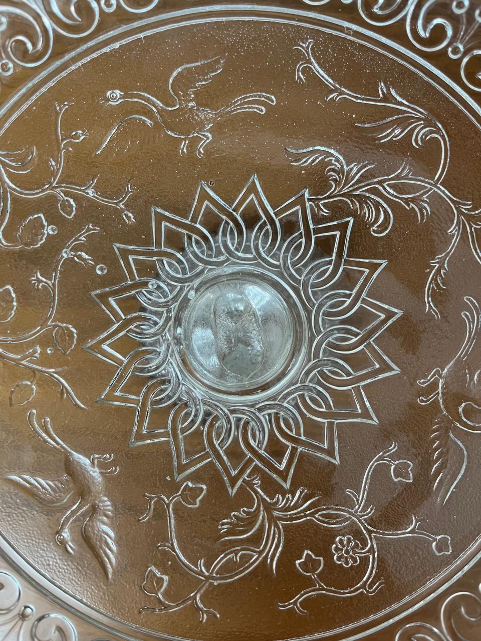 Plat de service en verre de style Baccarat, début du 20e siècle, années 1900 en vente 7